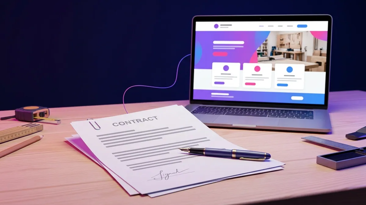 Agence web artisan : le contrat avant le site